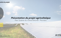 Présentation du Parc Solaire du Grand Brunet - Pruniers